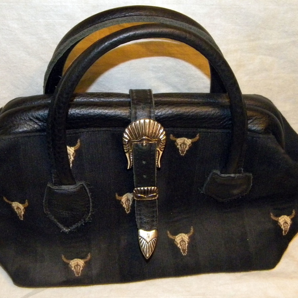 vintage canvas bag purse tote no ID 10x5x6